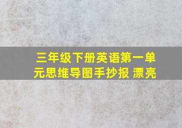 三年级下册英语第一单元思维导图手抄报 漂亮